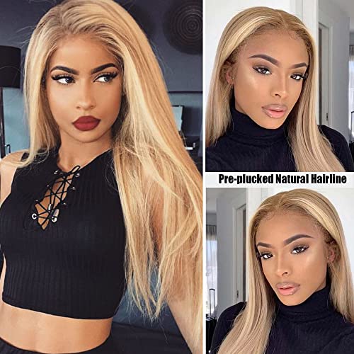 Radiant Bliss: 4x4 Blonde Closure Wig in 4/12/613 Ombre Mix – Transform Your Look with Brazilian Human Hair