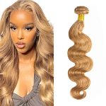 ✨ Sun-Kissed Elegance: Color 27 Honey Blonde Body Wave Human Hair - Brazilian Virgin Remy 1 Bundle for Lustrous Daily Styles! ✨