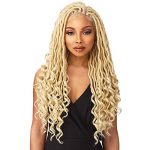 Sensationnel Synthetic Hair Lace Front Wig Cloud 9 Swiss Lace 4X4 Multi Parting Braid Lace Wig Goddess Locs