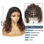 Lightweight 18-Inch Square Knotless Box Braided Wig - A Refreshing Twist in Synthetic Lace Front Fashion