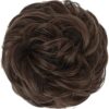 FESHFEN's Large Chestnut Brown Messy Bun Hair Piece - Perfect for Effortless Volume and Tousled Updos