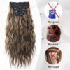 Get Instant Volume and Style with 6PCS Wavy Honey Blonde Mixed Brown Clip in Hair Extensions - 20Inch Synthetic Fiber for Thick, Beautiful Hair