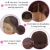 MACA BAKA's Skunk Stripe Blonde Highlight Red Synthetic Lace Front Wig - Lightweight Elegance with Versatile 13x4 Lace Frontal