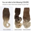 SARLA Ombre Invisible Wire Hair Extension - Adjustable Wavy Curly Hairpiece, Perfect for Effortless and Damage-Free Hairstyles