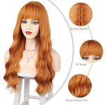 26-Inch Ginger Wig: Heat Resistant, Wavy, and Perfect for Daily Cosplay Party Fun