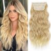 Blonde Clip in Hair Extensions for Women, a set of 4pcs