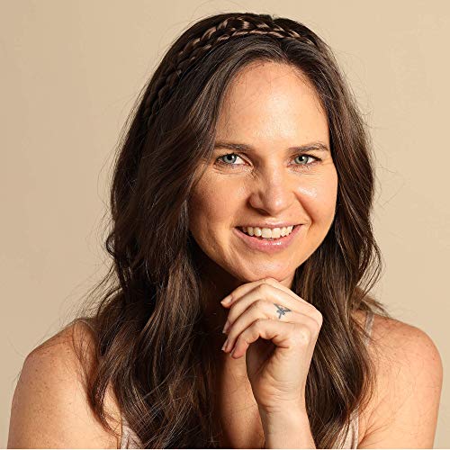 Madison Braids Double Lulu Two Strand Brunette - Handmade Braided Headband for Effortless Style and Hair Enhancement