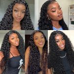 HD Transparent Lace Front Water Wave Wig - 180% Density Brazilian Virgin Human Hair (18 Inch)