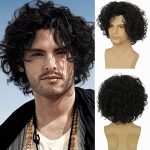 Curly Short Black Men's Wig - Ideal for Halloween, Cosplay, and Costume Parties