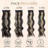 Vigorous Wavy Hair Extension - 24 Inches of Black Mix Blonde Glamour in Easy Clip-in Style