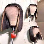 9A Grade Brazilian Straight Bob Wig – Vibrant Highlight tl27, 13x4 Lace Front for Effortless Elegance
