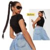 Chocolate Brown Clip-In Hair Extensions - 4PCS Thick Hairpieces 20 Inch