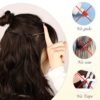 Invisible Wire Hair Extensions - 20 Inch Halo Ash Blonde Mix Bleach Blonde - Long Wavy Synthetic Hairpiece with Adjustable Transparent Wire and 4 Secure Clips for Effortless Elegance