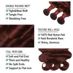SEXAY Reddish Brown Bundles: Embrace Elegance with 12A Brazilian Body Wave Virgin Hair in Exquisite 33B Shade