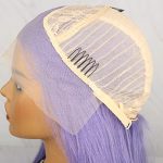 Purple Hair Lace Front Wig Long Straight 13x3 Synthetic Wigs with Free Part Heat Resistant Replacement with Natural Hairline For Black Women