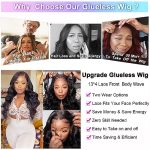 Sibaile 22 Inch Body Wave HD Lace Frontal Wigs: Effortless Elegance for Black Women - Pre Plucked, Glueless, and Beginner-Friendly Human Hair Lace Front Wigs