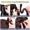 Chocolate Brown Clip-In Hair Extensions - 4PCS Thick Hairpieces 20 Inch