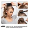 CJL HAIR 18" Curly Wavy Ponytail Extension in Black Brown - Instant Glamour with Wrap Around Clip-In Synthetic Hairpiece