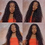 4x4 HD Transparent Deep Wave Lace Front Wig