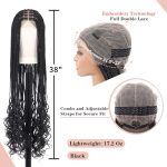 38" Knotless Box Braided Wigs: Effortless Elegance with Natural-Looking Curls and Super Long Length