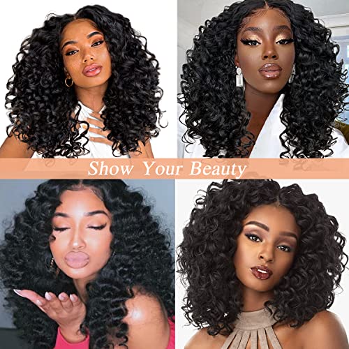 Short Curly Afro Wig for Black Women - Shoulder Length Bob Wig for Effortless Style with Heat-Resistant Synthetic Fiber