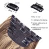 Hair Game with 4Pcs Clip-In Hair Extensions - Effortless Volume and Length in Chocolate Brown Mixed Honey Blonde