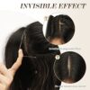 Revolutionary Comfort: Long Wavy Invisible Wire Hair Extension with Enhanced Durability and 2 Integrated Clips