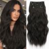 Clip-In Synthetic Hair Extensions - Long Wavy 4PCS