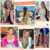 Long DIY Braided Ponytail Extension | Natural Soft Synthetic Hair | Chocolate Brown with Blonde | 34 Inch