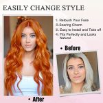 NAYOO Long Orange Wigs for Women - 26'' of Silky Elegance and Realistic Hairline