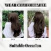 FREEMEIGE Layered Hair Extensions - 20 Inch Long Wavy Synthetic Hair in Light Blonde with White Blonde Highlights, 4PCS for Natural Volume and Stunning Styles