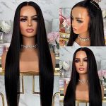 Bold Black Beauty: 22-Inch Long Silky Straight Lace Front Wig for Black Women