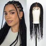 Discover Effortless Style with Sedittyhair Lightweight Cornrow Braid Braided Wig - 24 Inches Full Lace Front for a Refreshing Look
