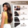 Transform Your Look: Dark Brown Clip-In Hair Extensions - 4PCS Set of 20 Inch Synthetic Long Wavy Hair for Instant Volume