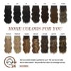 FESHFEN Brunette Mixed Ash Blonde Clip-in Hair Extensions - 4 PCS 20 Inch Full Head Synthetic Hairpieces for Instant Volume and Elegance