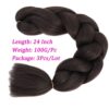 Dark Brown Jumbo Braiding Hair - Perfect Synthetic Extensions for Box Braids and Twists