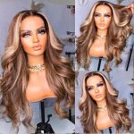 Radiant Honey Blonde Elegance: UNICE 4x4 Lace Closure Body Wave Wig with Highlight Brown Frontal - Effortless Glamour, Natural Beauty