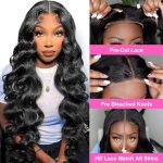 Effortless Glamour Unleashed: 26 Inch Wear and Go 5x5 HD Lace Closure Body Wave Wig - No Glue Elegance for Beginners