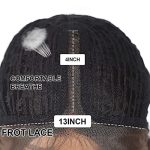 20" Medium-Length Straight Lace Front Wig - Natural Color, Heat Resistant, Daily Wear for Women