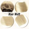 Transform Your Look with Ombre Sew in Weft Hair Extensions - Real Human Hair, Ash Brown to White Blonde, 24 Inch 120G Full Head Sew in Hair Bundles 🌈💇‍♀️