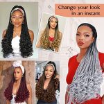 Aisaide Braided Headband Wig - Afro Box Braids with Curly Ends for Effortless Styling