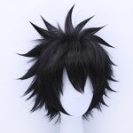 ANOGOL's Short Black Cosplay Wig: Elevate Your Style with Natural Feel and Versatile Styling for Halloween Costume Cosplay