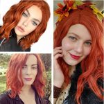 Ruina Ginger Wigs – A Vibrant Short Curly Wavy Bob Wig Perfect for Parties and Halloween