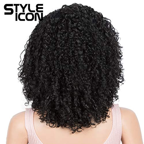Style Icon 13.5” Short Curly Wig - Bouncy Fluffy Kinky Synthetic Afro Wig