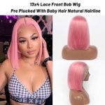 Dream in Pink: Wiggins 12 Inch Rose Pink Bob Wig - Elevate Your Style with 13x4 HD Transparent Lace and Colored Perfection
