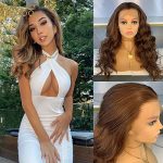 Elevate Your Style with YYsoo Highlight Brown Lace Front Wigs - Futura Fiber Magic for Stunning Daily Looks
