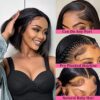 McyMoy Straight Bob Wig - 10 Inch 13x4 HD Lace Front Wig for Black Women with 180% Density
