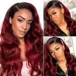 🔥 Burgundy Blaze Collection: Kapelli 10A Ombre Brazilian Body Wave Hair Bundles (14 16 18) - Unleash Your Style with Ombre Virgin Remy Human Hair! 🔥