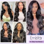 Long Wavy Black Lace Front Wig - Unveiling the Allure of HD Lace, 13x4x1 Middle Part, and Heat Resistance (24 Inch, 1B)