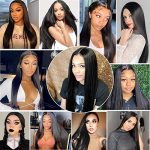 TOMYEUS Natural Black Synthetic Lace Wig - 18-28 Inch Long Straight Wig for Women, Perfect for Daily Elegance